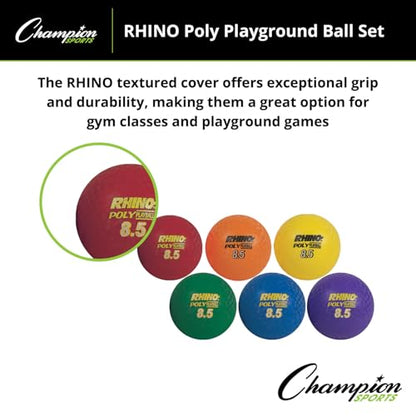Champion Sports Poly Playground Ball Set - size: 8.5-Inch Diameter