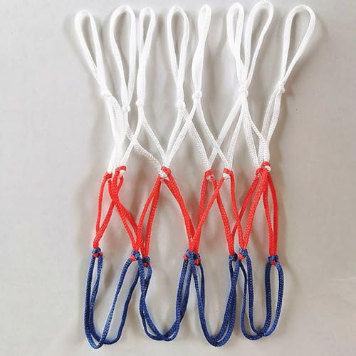 GSHLLO 8 Pcs Small Basketball Nets Heavy Duty Basketball Hoop Nets Nylon Basketball Net Replacement Basketball Standard Thick Nets for Kids Fits 8 Loop Rims