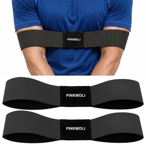 2 Pack Golf Swing Training Aid Swing Correcting Arm Band for Muscle Memory & Body Connection – Golf Trainer for Beginners, Left/Right-Handed Players (Black)