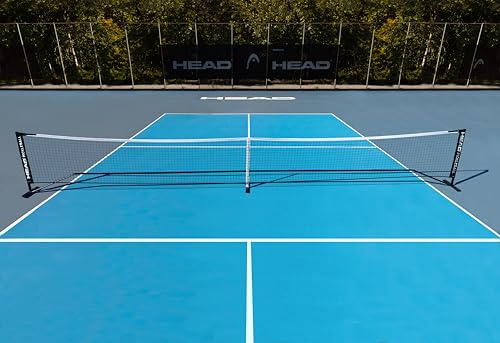 HEAD Portable Pickleball Net System - Official Size, Quick Setup & Carry Bag - Durable & Lightweight Black Net for Indoor/Outdoor Play