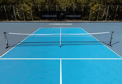 HEAD Portable Pickleball Net System - Official Size, Quick Setup & Carry Bag - Durable & Lightweight Black Net for Indoor/Outdoor Play