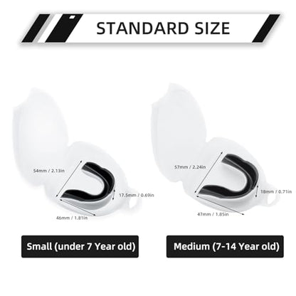 LPONJAR 5 Pack Toddler Kids Youth Mouth Guard, Moldable Sports Mouthguard with Case for Boys & Girls, Ideal for Non Braces, Football Lacrosse Hockey Basketball Boxing Soccer Taekwondo MMA Karate - size: Small (under 7 Year old)