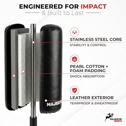 Majestic Training Guard - Premium Basketball Blocking Pad with Stainless Steel Core - Lightweight Contact Stick for Basketball, Football, Soccer, MMA Training - Single Pack