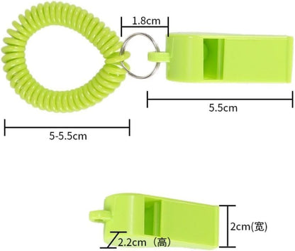 Pink Sports Whistle with Adjustable Wrist Strap - High-Frequency Sound for Coaches, Referees and Team Sports, Durable Plastic Emergency Whistle for Soccer, Baseball and Outdoor Safety（2Pcs）