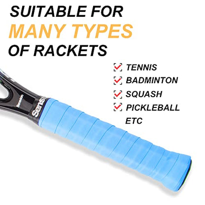Senston Tennis Rackets Grips Squash Badminton Racquet Overgrip Tape Pickleball Rackets Handle Wrap - color: Pure, style: 6 PACK