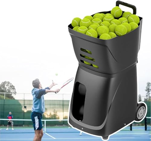 Portable Automatic Throwing Trainer,Ball Training Pitching Launcher,Tennis Ball Machine,Tennis Practice Equipment,with Remote Control (Black) - color: Black
