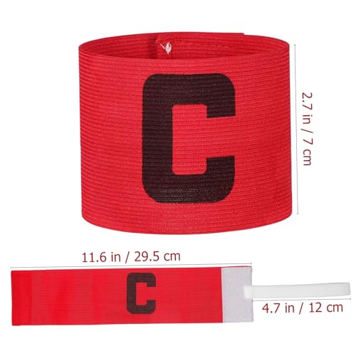 NOLITOY Soccer Captain Armband Football Bands for Adult Youth, Adjustable Soccer Rugby Basketball Player Bands 5. 31 Inch - color: Red
