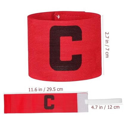 NOLITOY Soccer Captain Armband Football Bands for Adult Youth, Adjustable Soccer Rugby Basketball Player Bands 5. 31 Inch - color: Red