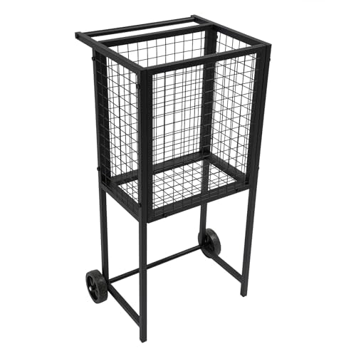 Tennis Ball Cart,Professional Rolling Tennis Cart with Practical Handle and Two Wheels,Heavy-Duty Portable Tennis Ball Holder Basket for Tennis Ball,Pickleball,Baseballs