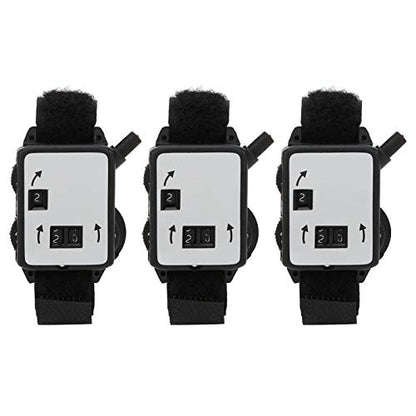 Golf Stroke Counter for Women, 3Pcs Golf Score Counter, Manual Golf Counter Tool, Plastic Dial Score Counters with Wristband Design for Keeping Scores, 1.4x1.1x0.3inch