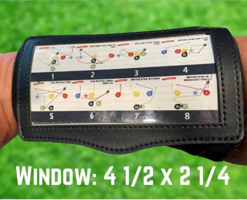 Youth Play Wristbands - Call Plays and Win Games - Flag or Tackle Football QB Coach - Playbook Wrist Bands Football Equipment (5 or 10 Packs) - size: 10 Pack
