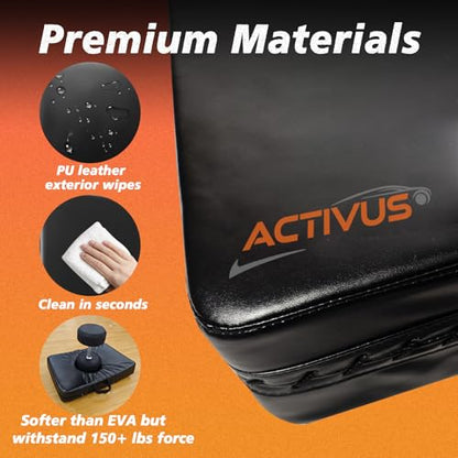Football Blocking Pad Training Equipment Denser Softer Foam Kick Pads for Football, Basketball, Hockey, Lacrosse Tackle Dummy - 24"x16" Kick Shield Pad with Handles (1PCS)