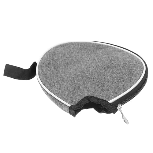 Toddmomy Table Tennis Paddle Case and Bat Storage Bag Gray Semi-circle Protective Reusable Organizing Bag for Sports Equipment