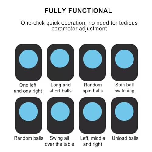 Ping Pong Robot Machine,Table Tennis Balls Serve,4-40 M/S Ping Pong Tennis Ball Launcher with Remote Control,Penalty Kick,Forehand and Backhand Practice(110V) - size: 110V