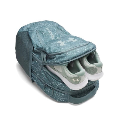 Under Armour Unisex Hustle 6.0 Backpack, (587) Jasper Blue/Jasper Blue/Serpentine, One Size Fits Most - color: (587) Jasper Blue / Jasper Blue / Serpentine, size: One Size