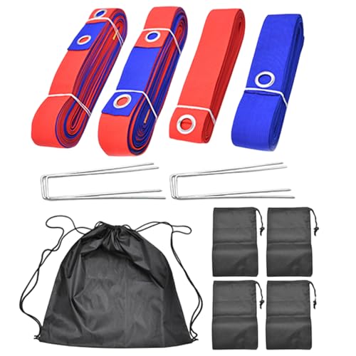 Volleyball Boundary Tape - Grass Court Line Markers, Lightweight Setup Kit with Carry Case | Durable Field Strips for Sun Games, Backyard Matches, Lake Outings, College Sports, and Outdoor Practice