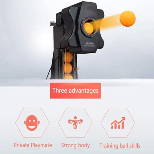 9 Different Frequencies and Speeds Ping Pong Robot, Wireless Remote Trainer Ping-Pong Machine, Top Version Ping-Pong Practice for Practice