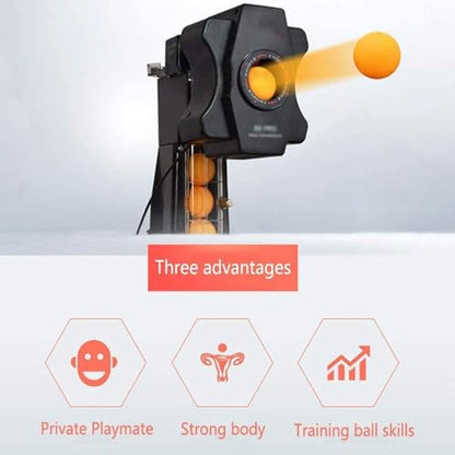 9 Different Frequencies and Speeds Ping Pong Robot, Wireless Remote Trainer Ping-Pong Machine, Top Version Ping-Pong Practice for Practice