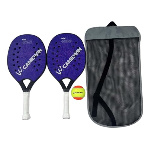kowaku 2Pcs Beach Tennis Rackets, Beach Tennis Racquet, Portable Lightweight Beach Tennis Paddles with Bag for Playground Courtyard - color: Blue