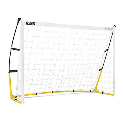 SKLZ Quickster Soccer Goal - Portable Goal for Backyard & Field - Durable Tension-Tite Frame & Heavy Gauge 2-Ply Net - Adjustable Click-Lock Poles, Metal Stakes - Carrying Case with Handle - style: 6 x 4 Feet