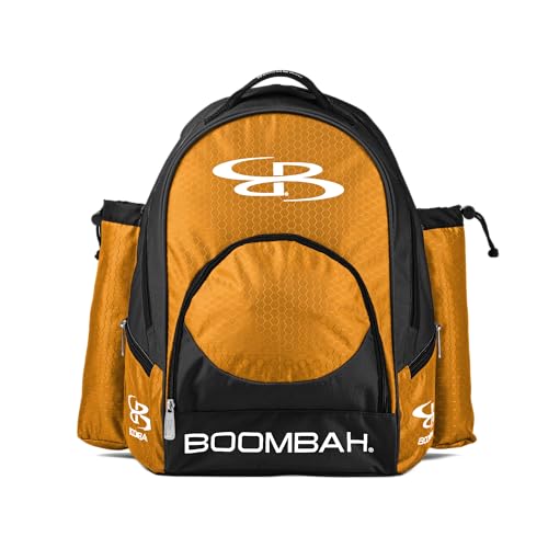 Boombah Tyro Baseball/Softball Bat Backpack - 20" x 15" x 10" - Holds 2 Bats up to Barrel Size of 2-5/8" - color: Black/Gold