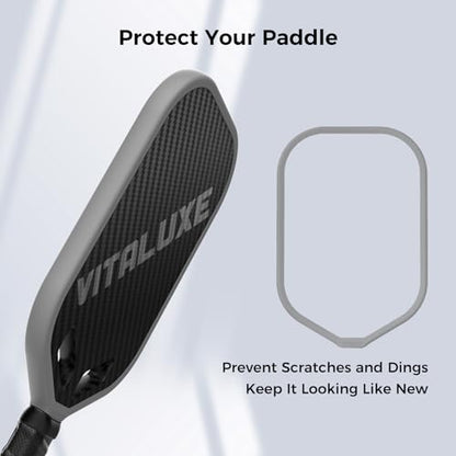 T700 Raw Carbon Fiber Pickleball Paddle, Edgeless 3K Textured Carbon Friction Surface, Thermoformed Raquette Pickleball with Aerodynamic Design used for tournament, Power & Control & Spin Max - color: Gold 2