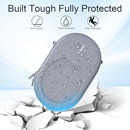 Carrying Case for Ping Pong Paddles/Table Tennis Paddles, Hard Protecitve Bag with Adjustable Wrist Strap, Compact Design Portable Lightweight (Case Only) - color: Gray