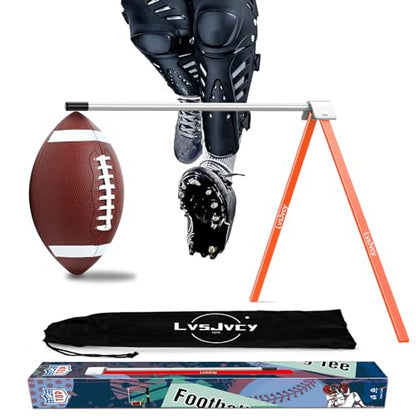 Football Kicking Tee Stand, Premium Field Goal Kickoff Holder Equipment, Professional Kick Goal Posts Gear Compatible with All Football Size, Football Trainer Practice Accessories Gifts
