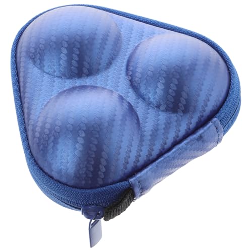 Table Tennis Ball Storage Case Bag for Sports, Mini Triangular 3-ball Organizer with Zipper, Portable Ping Pong Ball Holder for Training and Travel Random Color
