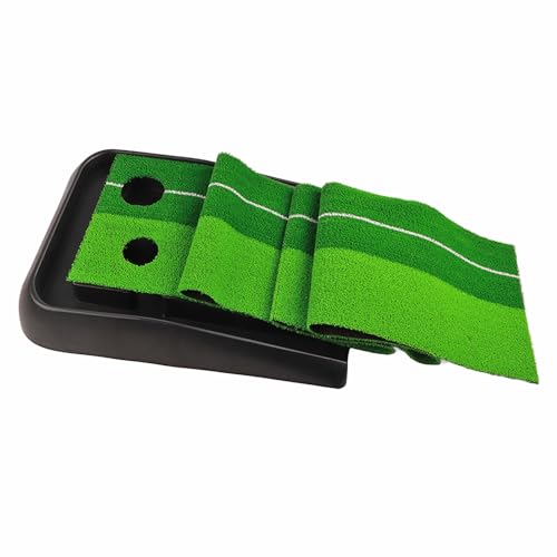 Golf Putting Mat Training Equipment Automatic Ball Return System Indoor Outdoor Practice Mat for Home Office Backyard Plastic 2.5m No Track Type