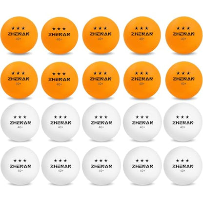 40+ New Material Ping Pong Balls 20 Pack Multicolor White and Orange Advanced Table Tennis Balls 3 Star Training & Practice Ping Pong Ball，Competition and Recreational Play, Abs Ping Pong Ball - color: Multicolor