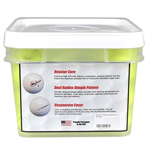 Bullet .444 Distance Matte Colored Golf Balls [96-Ball] - color: Yellow