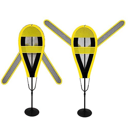 LXLZYXSF 2 Pcs Adjustable Height Dummy Defender for Basketball Volleyball Soccer Football, Training Equipment - Moveable Hands & Round Base, Husband & Child Gift