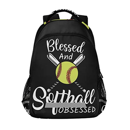 Baseball Backpack Softball Sport Laptop Travel Bag Lightweight Daypack School Bookbags for Women Men Kids Teens - color: Baseball