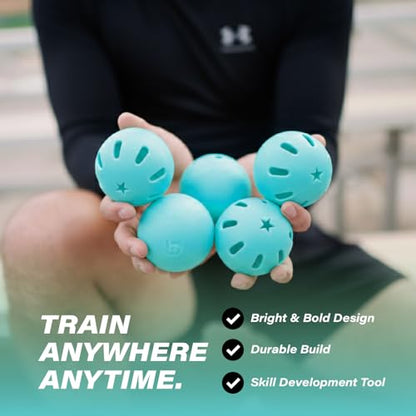 Bandit Sports Popper Balls, Plastic Baseballs, Made of Impact-Resistant and Rebounding Material, Perfect Practice Baseballs for Baseball & Hitting Ball Training