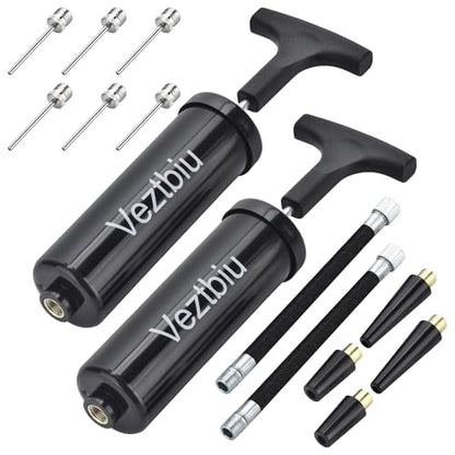 2 Sets Hand Pump for Balls, Ball Pump with Needles - Air Pump for Basketball Soccer Football Volleyball, Includes 6 Needles for Sports Balls, Yoga Exercise Ball Inflation Kit, Portable Manual Inflator