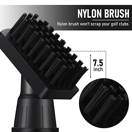 2 Pack Club Cleaner Groove Tube Golf Brush With Leakproof Reservoir, Squeeze Bottle for Easy Cleaning, 7 Inches Tall