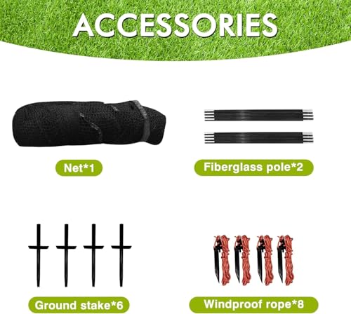 Baseball Batting Cage for Backyard, Softball Cage Batting Net Portable with Carrying Bag Detachable Door with Hitting Target for Batting Training Pitching Practice - size: 11 ft