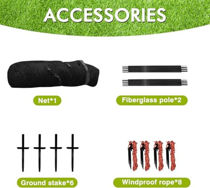 Baseball Batting Cage for Backyard, Softball Cage Batting Net Portable with Carrying Bag Detachable Door with Hitting Target for Batting Training Pitching Practice - size: 11 ft