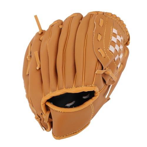 Baseball Glove, Softball Field Glove, Professional Enhanced Grip for Youth and Adult Training (Brown)