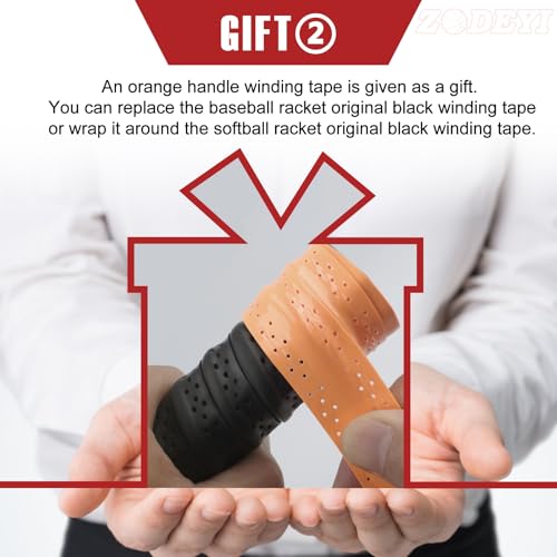 Baseball Racket for Fly Balls, Grounders, and Line Drives - Softball/Baseball Fungo Bat for Coaches and Parents to Help with Auxiliary Training - Attach a Racket Bag and Winding Tape - color: Black