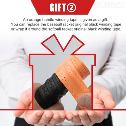Baseball Racket for Fly Balls, Grounders, and Line Drives - Softball/Baseball Fungo Bat for Coaches and Parents to Help with Auxiliary Training - Attach a Racket Bag and Winding Tape - color: Black