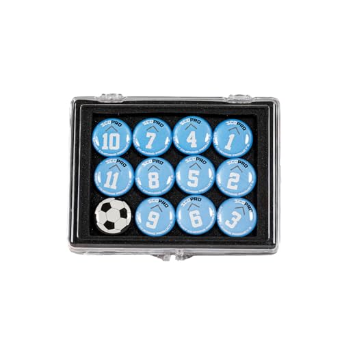 SCOPRO Soccer Coaching Magnets, Numbered Magnetic Player Markers for Soccer Coaching Board and Dry Erase Board Training, Light Blue - color: Light Blue, size: 1 Set