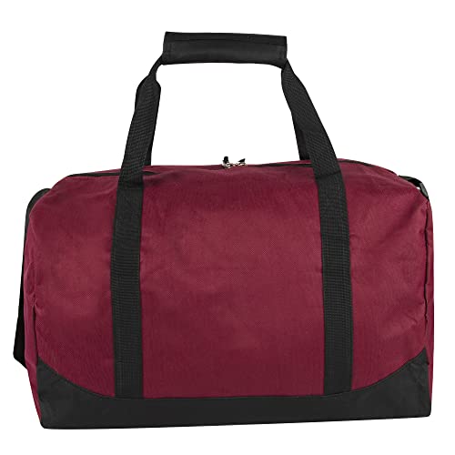24 Pack Bulk Duffle Bags Wholesale by the Case for Homeless, Sports Teams, and Duffle Bags for Foster Kids (All Red Pack) - color: All Red Pack
