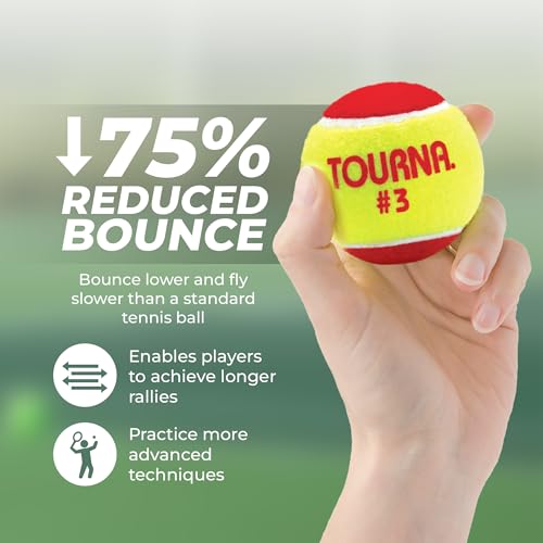 Tourna Low Compression Stage 3 Tennis Ball - style: 12 Pack