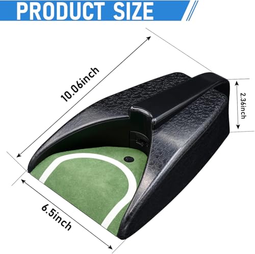 Golf Putting Alignment Mirror with Putting Cup Combo, Portable Putting Training Aids, Practice Putting Trainer with Hole Cup Set, Mirror Size 12”L x 6”W