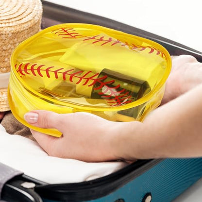 Reginary 12 Pcs Softball Cosmetic Bag Gifts Accessories for Makeup Bags Softball Clear PVC Cheer Case Toiletry Zipper Pouch Waterproof Travel Handbag Purses Organizer for Softball Team Gift - style: Softball