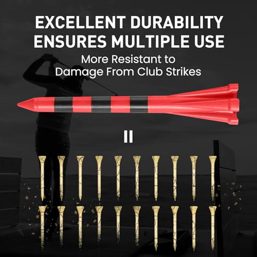 VEASAERS Golf Tees Plastic 3 1/4 2 3/4 inch Unbreakable 20 50 100 Pack, Bulk Long Stronger Upgrade More Durable Stable Reduce Friction Side Spin Tee Pink Pouple Gift for Men Women