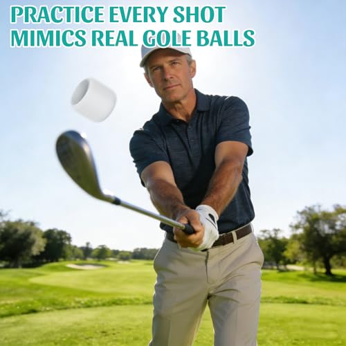 Practice Golf Balls 15pcs, Full Swing Limited Flight Golf Practice Balls, Training Aid for Home Indoor Backyard Training