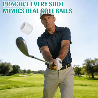 Practice Golf Balls 15pcs, Full Swing Limited Flight Golf Practice Balls, Training Aid for Home Indoor Backyard Training